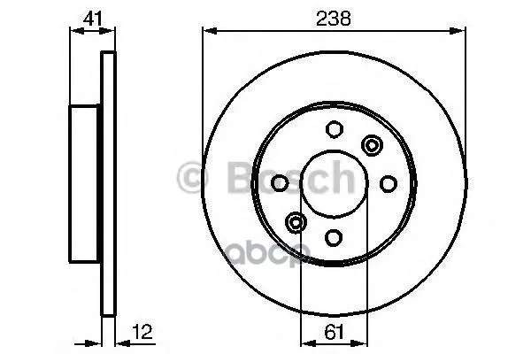 Диск Тормозной Передний Renault Logan, Sandero 0986478105 Bosch арт. 0986478105