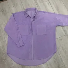 KPYTOMOA-blusas holgadas asimétricas de manga larga para mujer, camisas de pana con bolsillos de gran tamaño a la moda, Tops Chic para mujer 2020