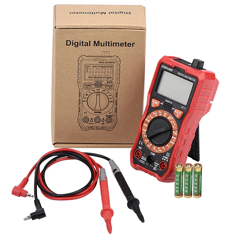 

DIgital Multimeter Auto Ranging TRMS 6000 Counts Volt Meter AC/DC Voltage Current Ohm Capacitance Frequency Diode Transistor New