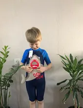 Julysand-bañador de una pieza para niños, traje de baño de una pieza con estampado de dibujos animados de tiburón UPF 50 +, traje de baño de gama alta para niño