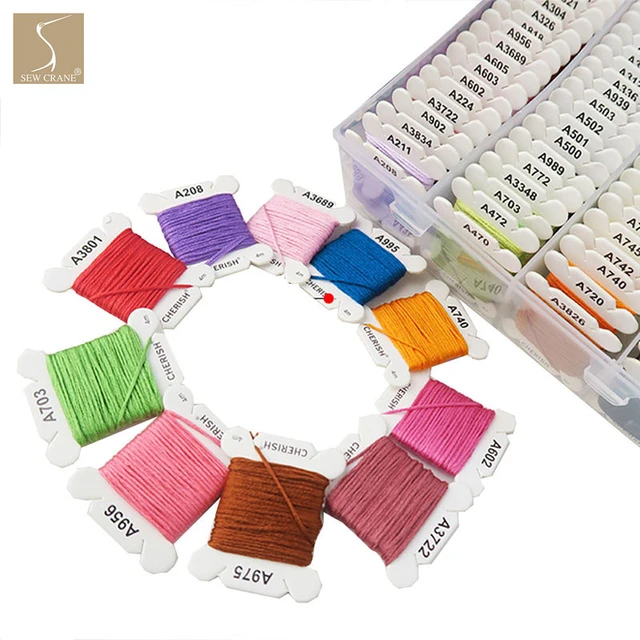 Lot of 59 Embroidery Floss Thread Organizer Box Cross Stitch