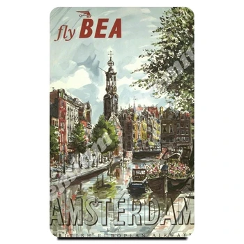 

Amsterdam souvenir magnet vintage tourist poster