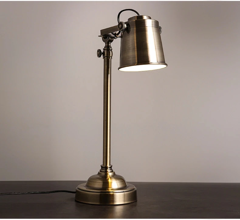 

Modern Study Loft Style Bronze Metal Led Table Light Retro Adjustable Mechanical Arm Bedroom Bedside Lamp Free Shipping