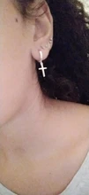 Guarda de Plata de Ley 925 colgante de Cruz Pendientes para las mujeres 2018 nueva tendencia de Moda de dama de joyería de Pendientes para Mujer de Moda