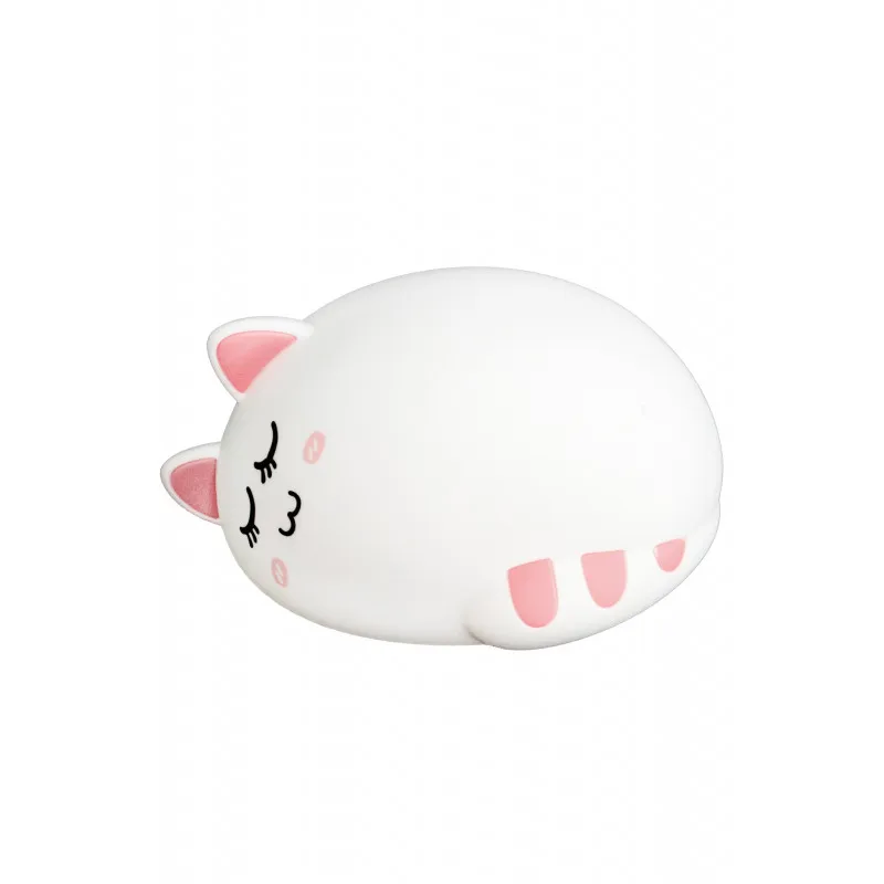 Силиконовый ночник - спящий котик розовый | Лампы и освещение