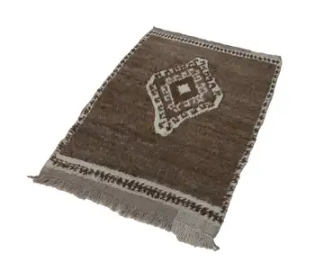 

105x165 Cm Brown Handmade Vintage Tulu Rug-3x5 Ft