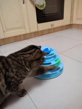 3 Levels Pet Cat Toy Tower Tracks Disc Interacitve Cat Toys Ball Training Amusement Plate