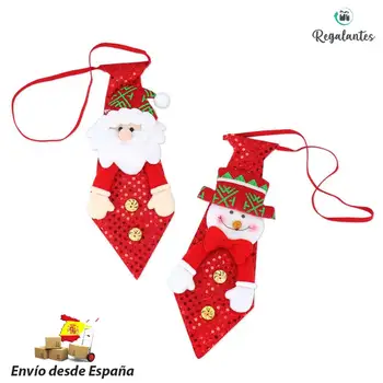 

Lot of 12 units of led light Christmas tie, Christmas ornaments, ideal for decoration Christmas gift Christmas Kids