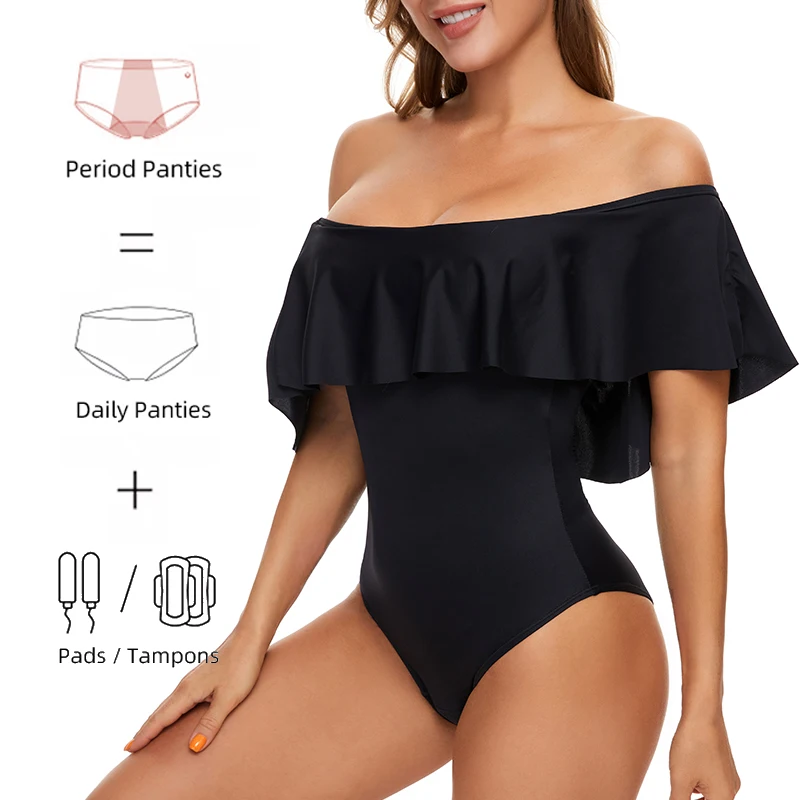 Leak proof Women Swimwear Four layer Period Swimsuits Specially for