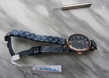 Las mujeres reloj CRRJU de lujo de moda reloj azul para las mujeres Casual impermeable cuarzo mujer reloj de acero inoxidable reloj femenino