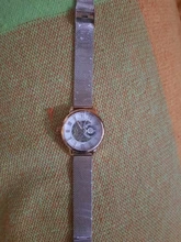 Orpesa-Reloj de pulsera mecánico para Mujer, pulsera de malla de acero inoxidable, Reloj femenino elegante