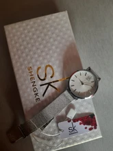 SK – relojes superfino para mujer, malla plateada, de acero inoxidable, informal, de pulsera, femenino