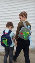 Mochila de grado alto para bebés y niñas, morral escolar 3D antipérdida con dibujos animados para guardería, impermeable de dinosaurios