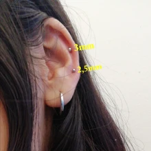 Uds 16G Tragus hélice Bar 2,5-6mm bola de acero inoxidable barra Daith Oreja anillo aretes perforación del cartílago del oído joyería del cuerpo