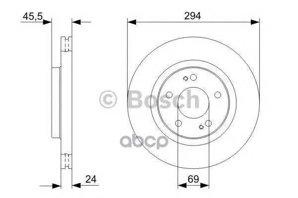 Диск Тормозной Mitsubishi Outlander/Citroen C-Crosser, Peugeot 4007 Bosch арт. 0986479372