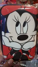 Monedero de dibujos animados de Mickey de Disney, monedero de minnie para niño y niña, bolso de almacenamiento de casco, cargador de cable de datos, caja de embrague