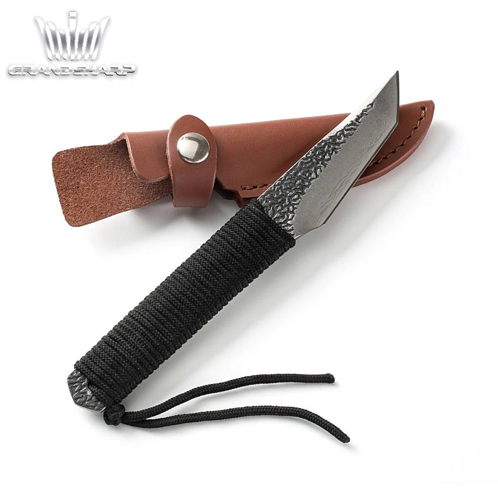Охотничий нож Grandsharp из дамасской стали гаджеты для кемпинга и спорта на открытом