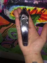 Pipa para fumar de cuarzo Natural, varilla de punto de amatista de sueño, tratamiento de GEMA con filtro de Metal, precio al por mayor, 1 ud.