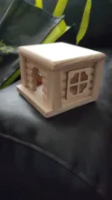 Chew-Toy-Accessory Mouse-Cage Hamster-House Wooden Nest Rat Natural Hut 1pc Flat-Top-Cabin