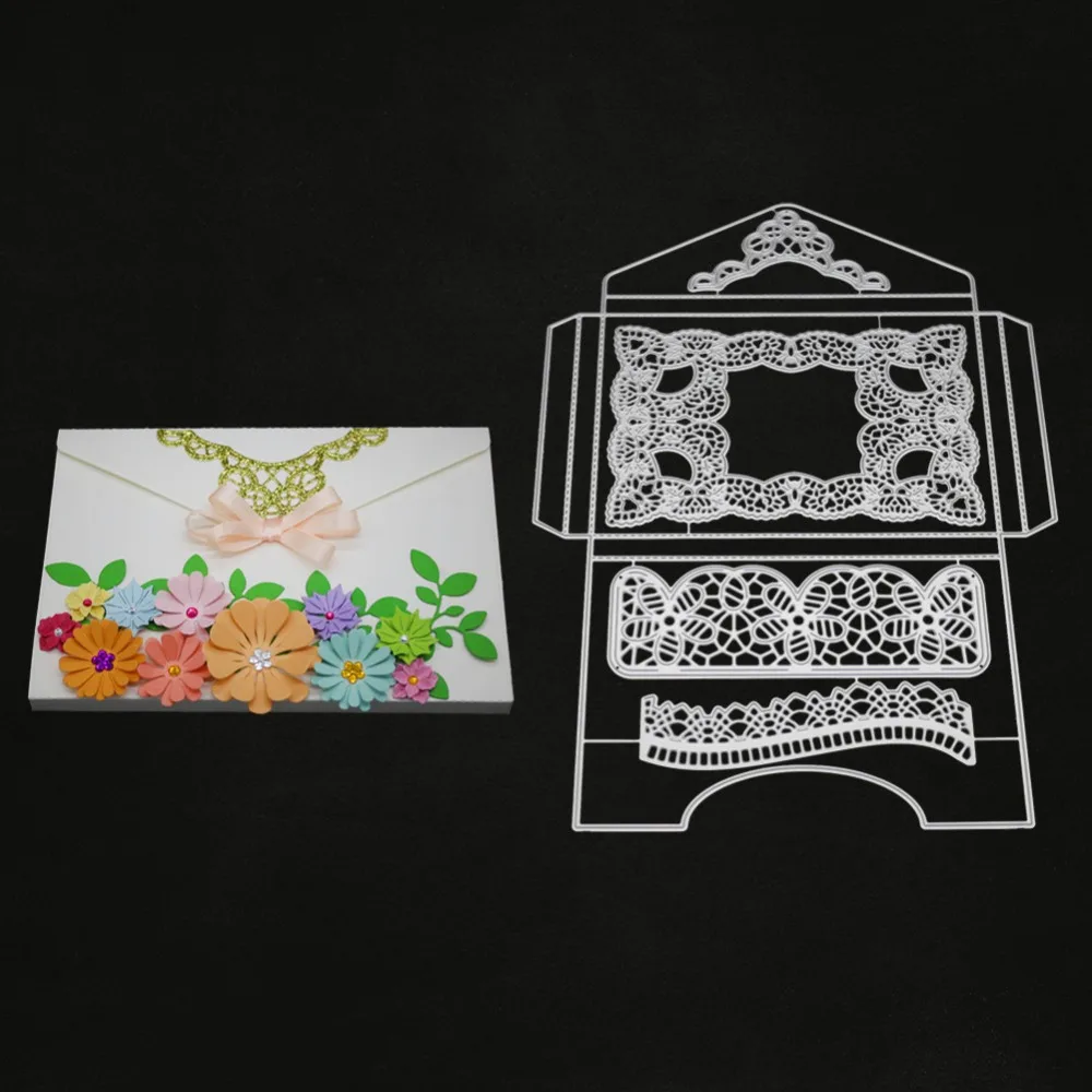 Металлические режущие штампы большой 3D карман конверт Прошитые DIY штампы для скрапбукинга ремесло штамп для теснения с вырезами делая трафареты