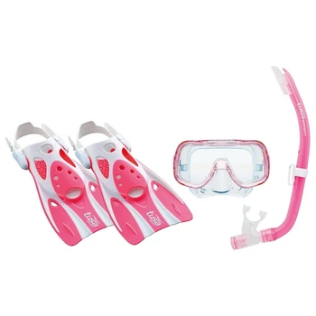

Diving Goggles with Snorkle and Fins Tusa Sport Mini Kleio Silicone Pink (Size s)