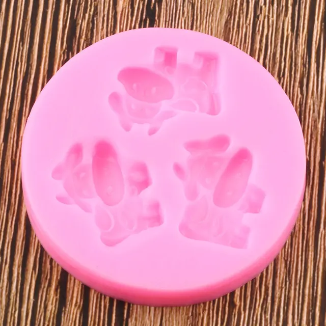 3D -S Állatok Tehén Szilikon Penész Cupcake Topper Fondant Baba Party Dekorációs Szerszám - Image 4