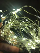 Fairy 2M 5M 10M Battery Operated LED Silver Wire String Lights For Wedding Christmas