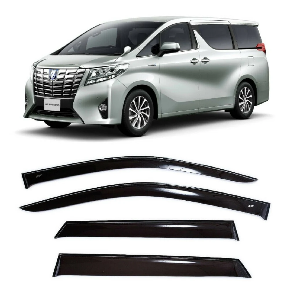 Дефлекторы окон Cobra Tuning T214315 на авто Toyota Alphard 3 III 5 door 2015- н.в 4 шт./комп. ветровики от