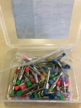 100 unids/caja AZDENT Dental Nylon pulido cuenco para brochas/forma plana Tipo de Cierre (RA) de uso individual