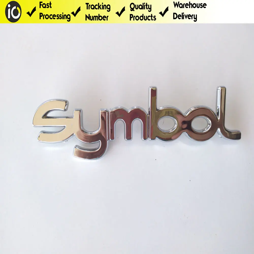 

For Clio Symbol 8200519085 Car Rear Trunk Chrome Emblem Letters Sticker Auto Tail Nameplate Decals High Quality Fast Shipment