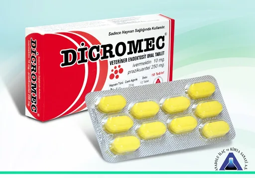 Dicromec para Anti Parazit poco pulga y garrapata sarna anti gusano para animales saludables İvermectin