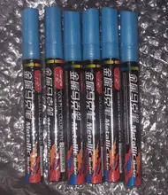 1 Uds. Rotuladores metálicos de 3mm para pintura de colores, tarjeta de regalo de cumpleaños, rotulador blanco y dorado plateado