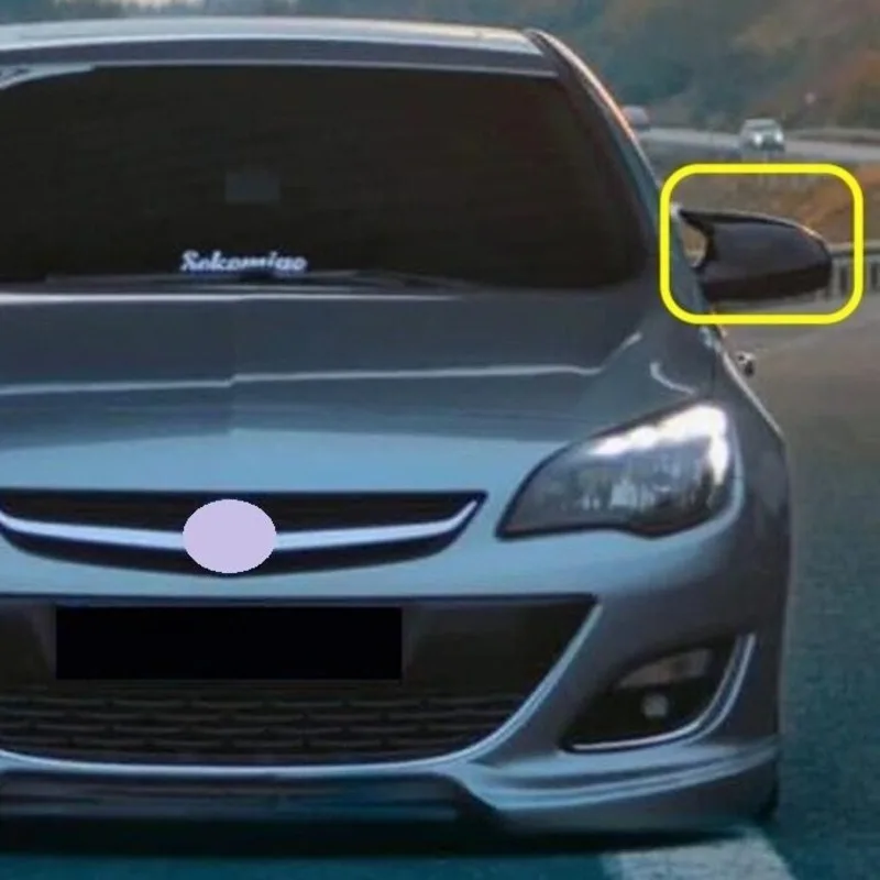 New High Qaulity Abs Plastic 2 Pieces Mirror Covers Caps RearView Case Cover Gloss Black For Opel Astra J 2010 - 2014 | Автомобили и