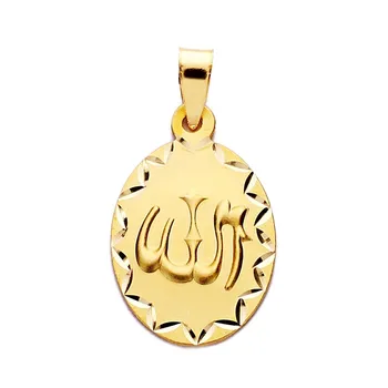

Gold medal 18k ALLAH IS BIG 23mm. Oval [AA2556]