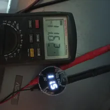 Voltímetro Digital para motocicleta, voltímetro Digital con pantalla LED, resistente al agua, Mini DC5V-48V redondo