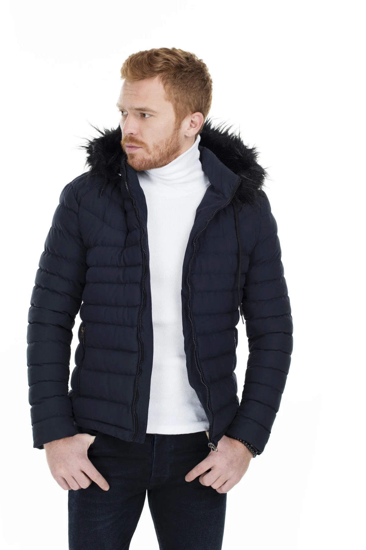 Тёмно-синий Buratti с капюшоном Slim Fit пальто мужские пальто 55618K5050 - Цвет: Тёмно-синий