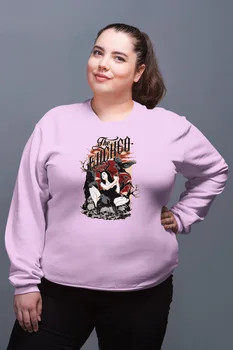 

Angemiel Wear Crow and Witch Pink Women Sweatshirts