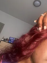 Peluca ondulada de cuerpo malayo transparente para mujeres negras, 99J, rojo borgoña, pelucas de cabello humano prearrancado, 180% de cabello Remy, peluca de encaje Frontal