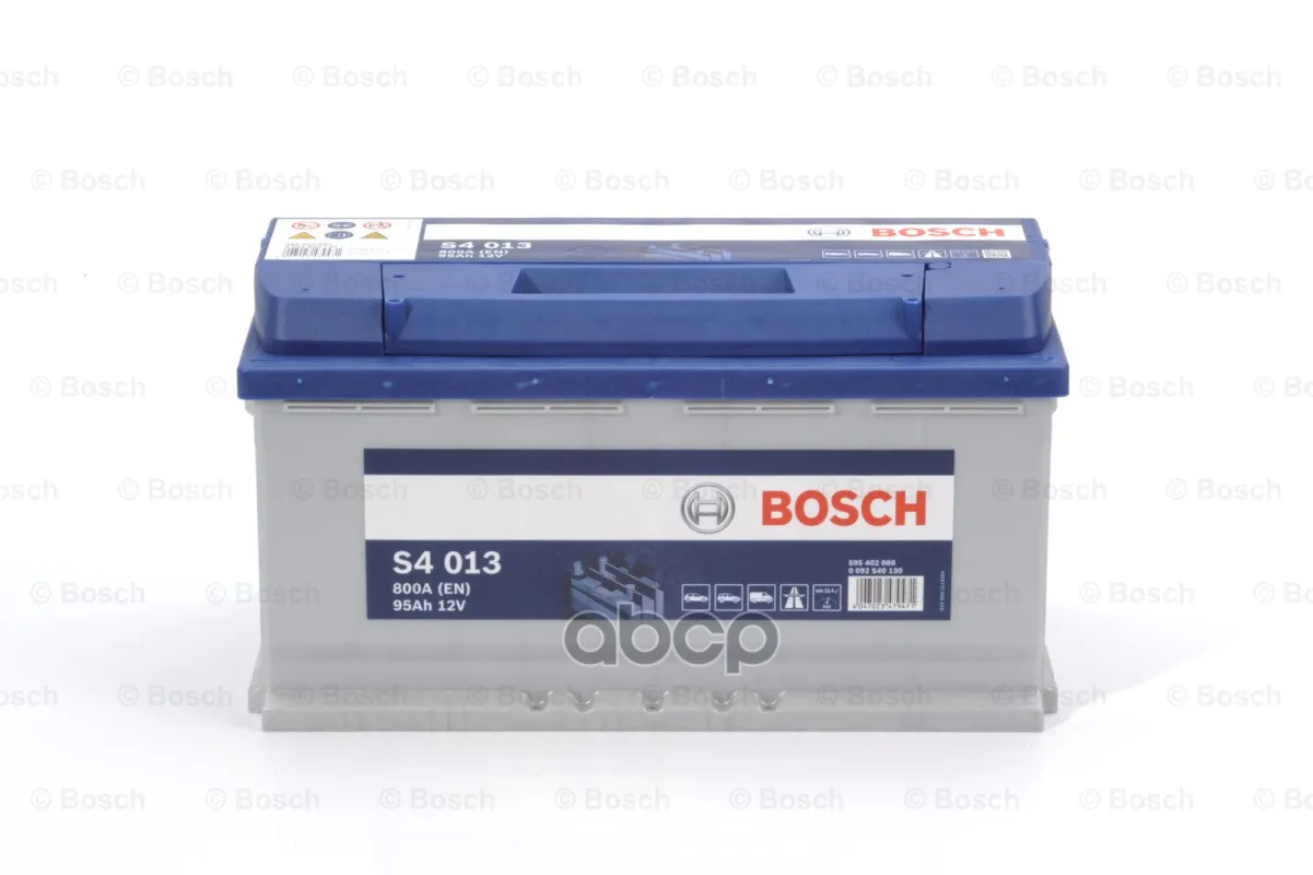 Battery Bosch S4 silver 12v 95ah 800A ETN 0(R +) b13 353x175x190mm 21.32kg  Bosch item No. 0092s40130 - AliExpress