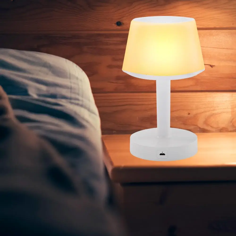

Bluetooth Audio Bedside Color Table Desk Lamp Portable LED Bedroom Night Light Built-in 2000 mA 18650 Battery Standby