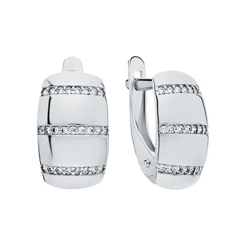 

Silver earrings with cubic zirconia sunlight sample 925