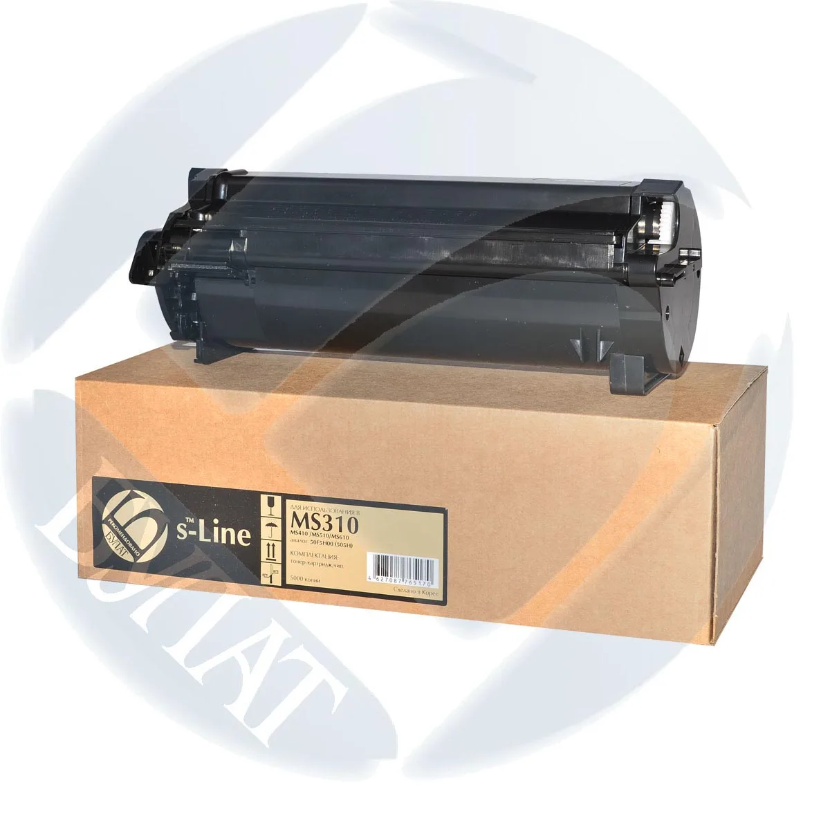 505 H 515 Тонер картридж Lexmark MS310 / MS312 (5k) БУЛАТ s-Line до версии LW73 включительно MS410 MS415 MS510