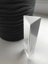Prisma Triangular BK7 para enseñanza física, prismas de vidrio óptico de 25x25x80mm, luz refractada de espectro arcoíris para niños y estudiantes
