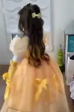 Vestidos de princesa para niña, disfraz de Bella para Cosplay, nieve, Navidad, Halloween, Princesa, ropa de fiesta para niños