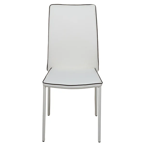 Обеденный стул ПВХ металл белый(44X42x96 см
