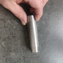 1-Threaded-Pipe-Fittings Water-Connection Stainless-Steel Male-X-Male SS304 1-1/4-3/8-100mm-Length
