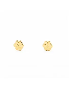 

Gold Girl earrings yellow Flower petals smooth