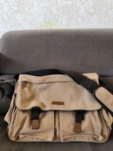 VASCHY-bandolera Vintage de lona encerada para hombre y mujer, maletín para portátil de 15,6 pulgadas, resistente al agua, bolso de hombro acolchado