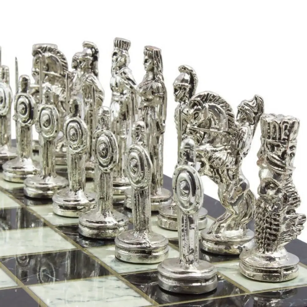 Chess Set Board Games Gift Luxury Premium Ancient Greek Themed Chrome Metal  Gold Silver Pegasus Figure Marble Home Decoration - AliExpress