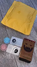 2 unids/par-lentillas de colores para disfraz de Halloween, lentes de contacto para ojos de Anime, colores para Cosplay, Rojo